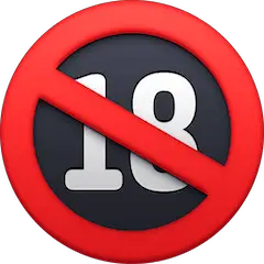 🔞 No One Under Eighteen Emoji on Facebook