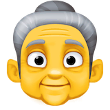 old-woman Emoji facebook