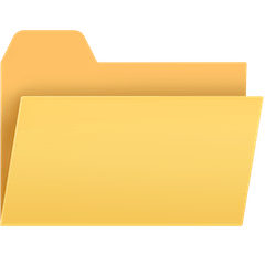 📂 Open File Folder Emoji on Facebook