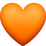 orange-heart Emoji facebook