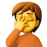 person-facepalming Emoji facebook