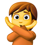 person-gesturing-no Emoji facebook
