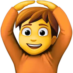 Pessoa a fazer o gesto de OK Emoji Facebook