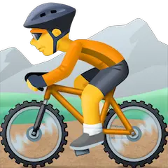 Persona en bici de montaña Emoji Facebook