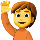 person-raising-hand Emoji facebook