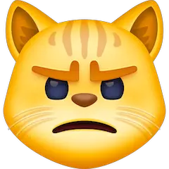 Muso di gatto accigliato Emoji Facebook