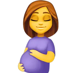 Schwangere Frau Emoji Facebook