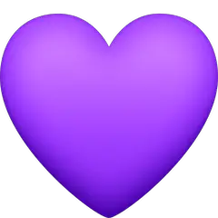 Cœur violet Émoji Facebook