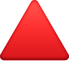 Triângulo vermelho apontado para cima Emoji Facebook