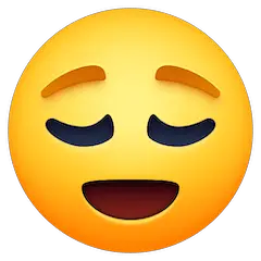 Erleichtertes Gesicht Emoji Facebook