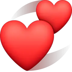 Corações giratórios Emoji Facebook