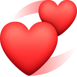 revolving-hearts Emoji facebook