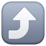 right-arrow-curving-up Emoji facebook
