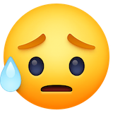 sad-but-relieved-face Emoji facebook