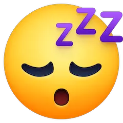 Cara durmiendo Emoji Facebook
