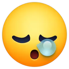 Faccina assonnata Emoji Facebook