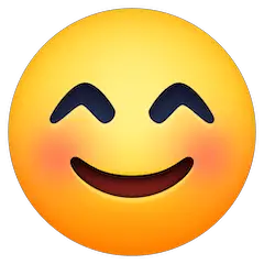 Cara sonriente con los ojos entornados Emoji Facebook