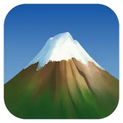 Montanha com o topo coberto de neve Emoji Facebook