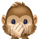 speak-no-evil-monkey Emoji facebook