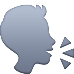 Silhouette eines sprechenden Kopfs Emoji Facebook