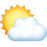 sun-behind-cloud Emoji facebook