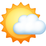 sun-behind-small-cloud Emoji facebook