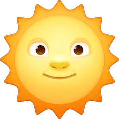 Sun With Face Emoji on Facebook