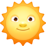 sun-with-face Emoji facebook