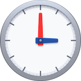 three-oclock Emoji facebook