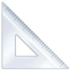 📐 Triangular Ruler Emoji on Facebook