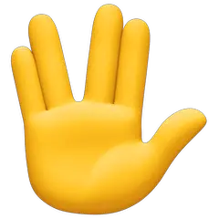 🖖 Hand mit gespreiztem Mittel- und Ringfinger Emoji auf Facebook