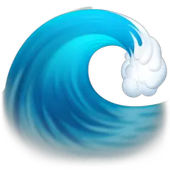 🌊 Water Wave Emoji on Facebook