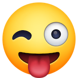 winking-face-with-tongue Emoji facebook