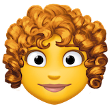 woman-curly-haired Emoji facebook