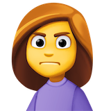 woman-frowning Emoji facebook