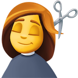 woman-getting-haircut Emoji facebook