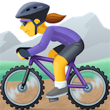 woman-mountain-biking Emoji facebook