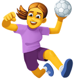 woman-playing-handball Emoji facebook