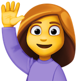 woman-raising-hand Emoji facebook