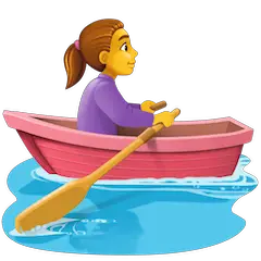 Frau im Ruderboot Emoji Facebook