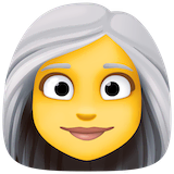 woman-white-haired Emoji facebook
