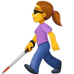 👩‍🦯 Frau mit Blindenstock Emoji auf Facebook