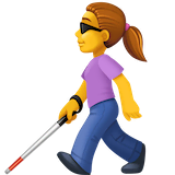 woman-with-white-cane Emoji facebook