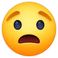 😟 Worried Face Emoji on Facebook