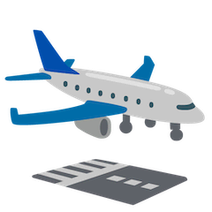 Avion à l’atterrissage Émoji Google Android, Chromebook