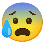 anxious-face-with-sweat Emoji google