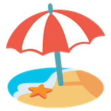 beach-with-umbrella Emoji google