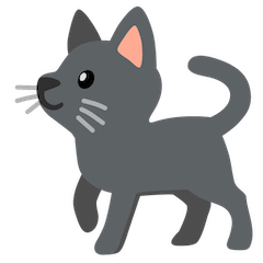 Black Cat Emoji on Google Android and Chromebooks