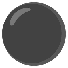 Círculo negro Emoji Google Android, Chromebook