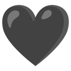 Corazón negro Emoji Google Android, Chromebook